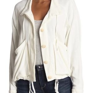 BlankNYC Funnel Neck Patch Pocket Jacket